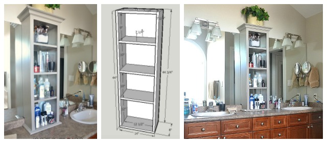 Bathroom Storage Tower, Double Vanity With Storage Tower Cabinet
