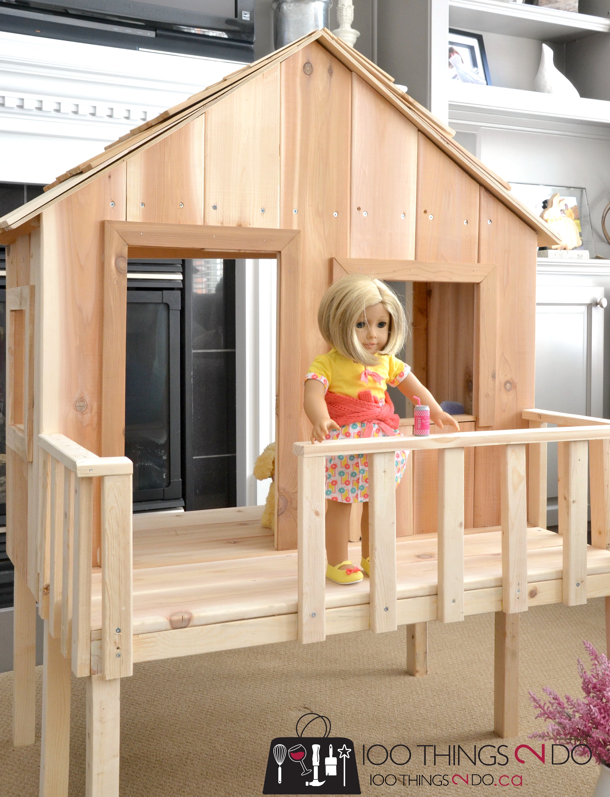 American Girl dollhouse, American Girl doll treehouse, doll treehouse, doll beach house, DIY dollhouse, 18" doll treehouse