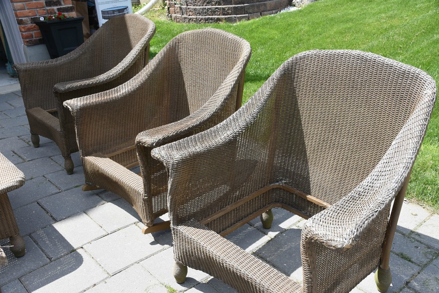 Wicker Makeover Jan S Patio Furniture, What Paint To Use On Wicker Patio Furniture
