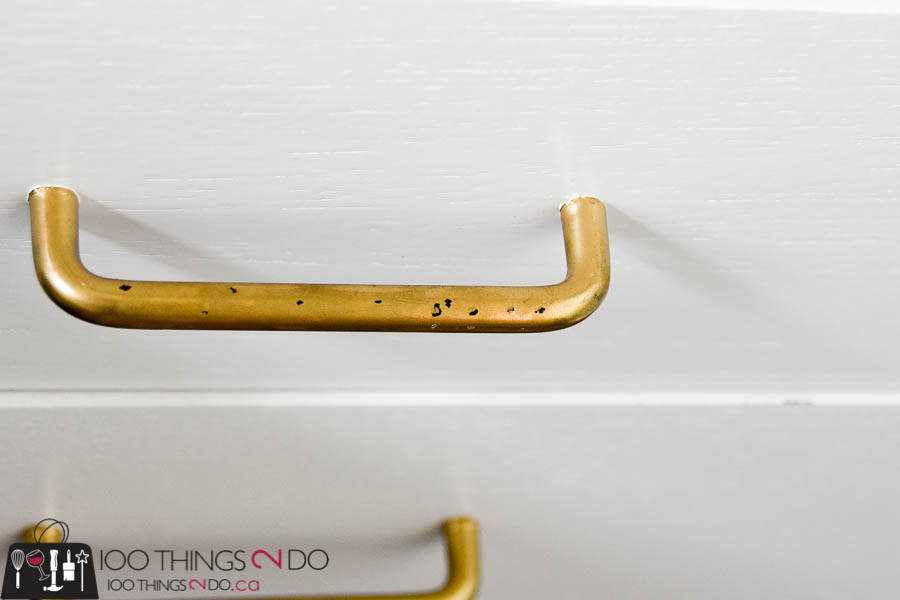 Gold handles, painted gold handles, Liberty Hardware, updating furniture hardware