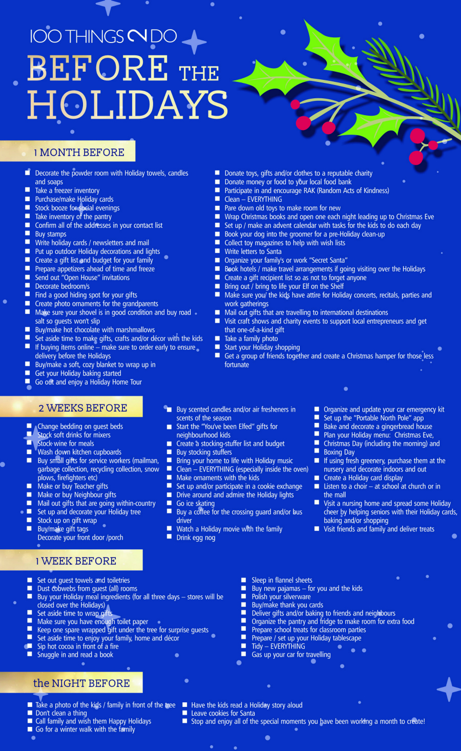 100 Things 2 Do before the Holidays, 100 Things 2 do before Christmas, 100 Things to do before the holidays, 100 Things to do before Christmas, Christmas checklist, Holiday checklist. free printable