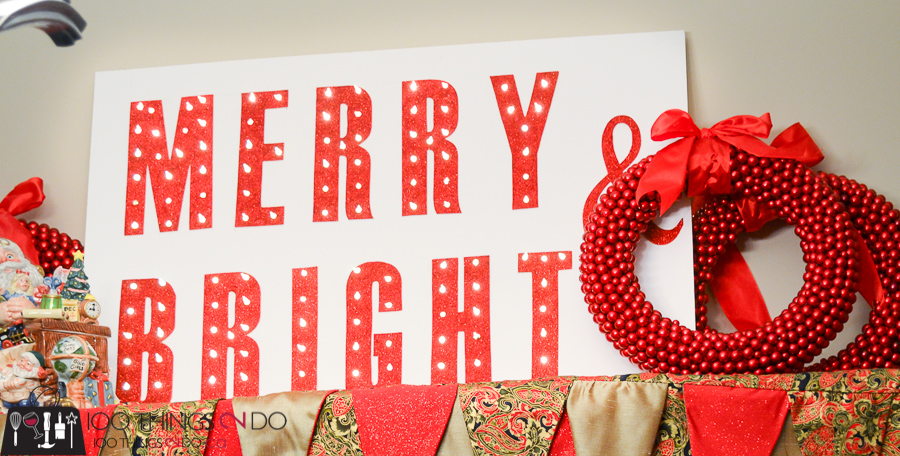 Christmas marquee, DIY marquee sign, Merry and bright marquee