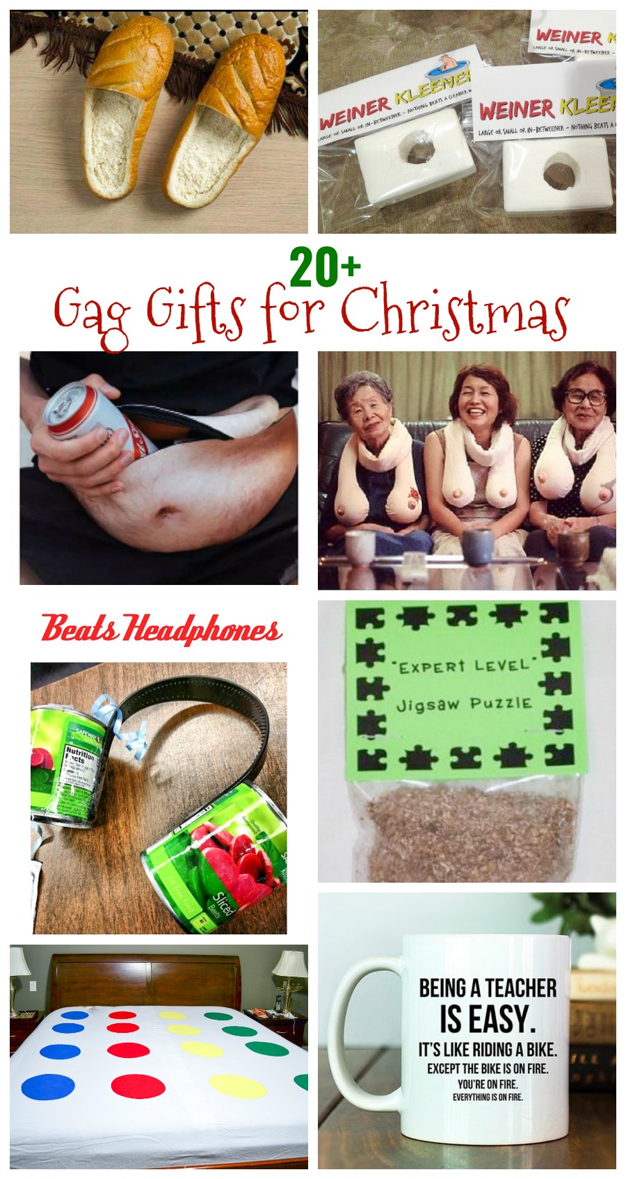 Gag Gift ideas, white elephant gift, gag Christmas gifts, funny gift ideas