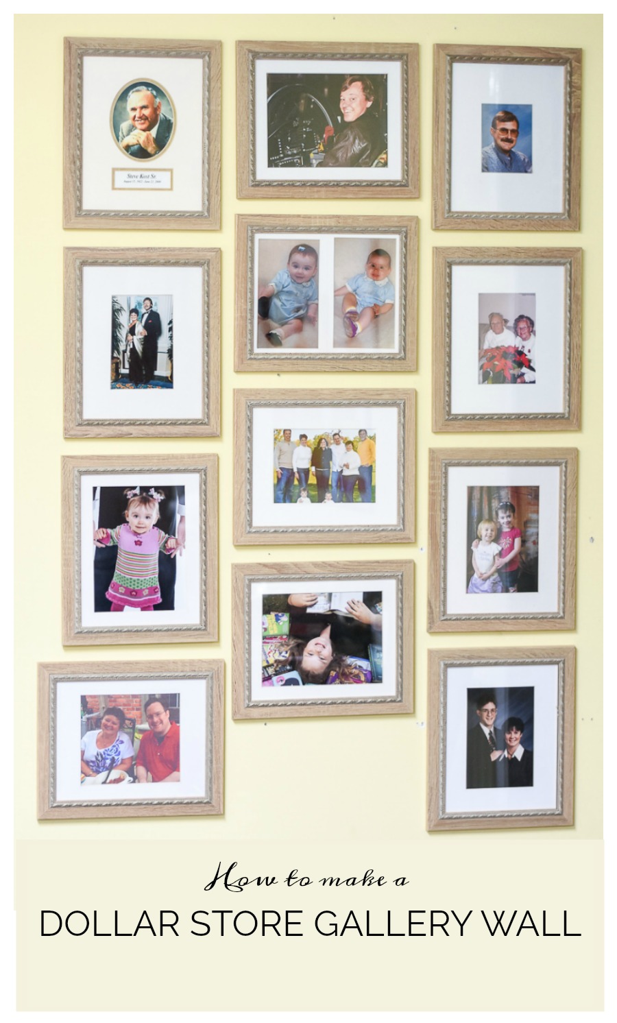 How to cut your own picture mats, cut your own photo mats, Dollar store gallery wall, inexpensive gallery wall, how to make a gallery wall on a budget
