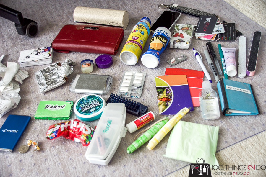 Organizing your purse, purse organization, purse hacks