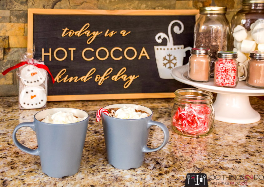 Today is a hot cocoa kind of day, hot cocoa stand, hot chocolate station, hot chocolate stand