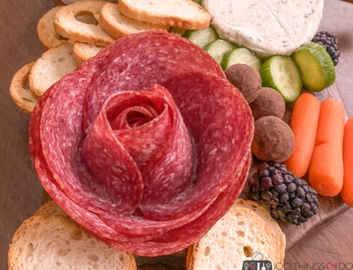 Charcuterie roses made from cold cuts